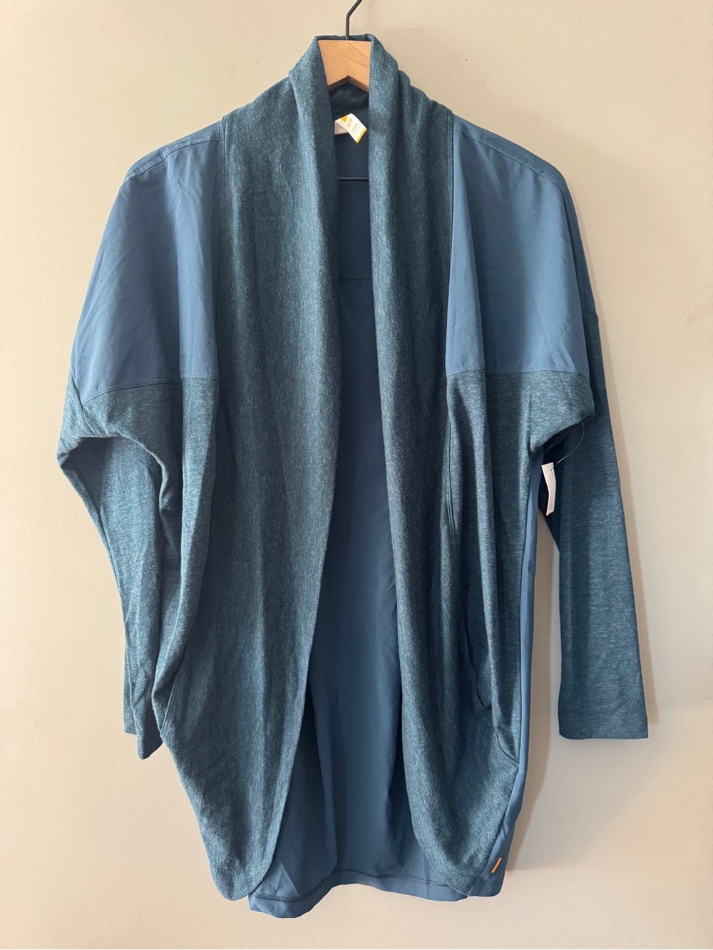 Lucy | Teal Open-Front Draped Cardigan | S